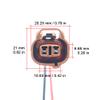 Connector for Toyota, Lexus, Scion. Female. 2-PIN. 90980-11149 view 3