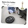Happyyami Tracks Spare Tire Holder Mount Durable Spare Tire Carrier with Simple Bolt Hook Installation for Trailers Secure Stable Support for Spare Tire Storage view 3