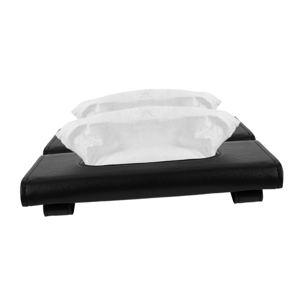 FELTECHELECTR 2Pcs Car Visor Tissue Holder Stylish Hanging Tissue Pouch for Easy Access to Towels and Masks Secure Hook Design for Dashboards and Armrests Durable and Reusable Car