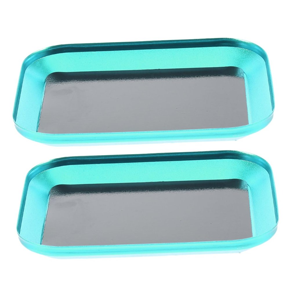 KALLORY 2Pcs Magnetic Screw Tray Aluminum Alloy Organizer for Screws Nuts Small Parts for Aircraft Modeling Mechanical Repairs Hobby Projects