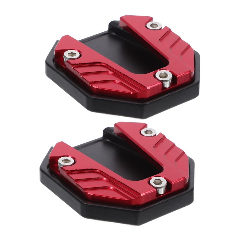 MAGICLULU 2Pcs Slip Motorcycle Kickstand Foot Pad Extension Side Stand Support Base for Enhanced Stability Safety Compatible with Various Motorcycle Models