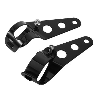 PRETYZOOM 2Pcs Motorcycle Headlight Mounting Brackets Fork Support Holders for Versatile Installation Sleek Design Compatible with Fork Tubes