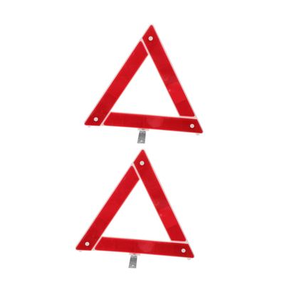Unomor 2Pcs Roadside Warning Triangle Kit Reflective Safety Sign for Cars Durable High Visibility Quick Setup Space Saving Design