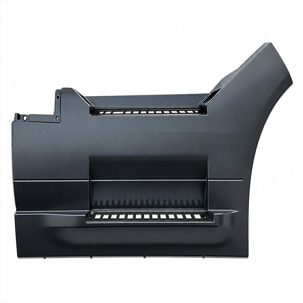 KOZAK 70" Front Step Fairing Panel Right Passenger Side, with Bracket (33" Latch Spacing) Compatible with Volvo VNL 300, 400, 740, 760, 860 2018+, Includes Logo, 2x 22" Wipers & Vest