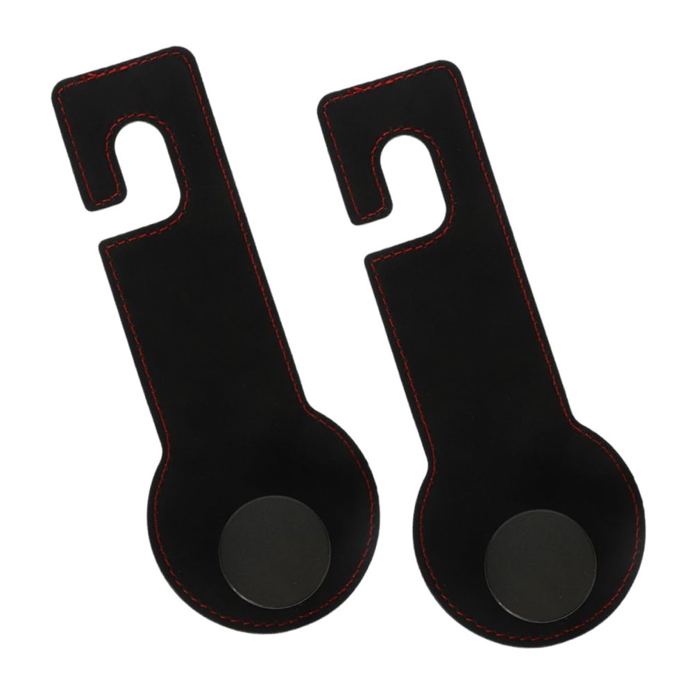 FUNOMOCYA 1Pair PU Car Bag Hanger Durable Seat Hooks for Organized Auto Interior Convenient Purse Holder of Stylish Back Seat Storage Hooks