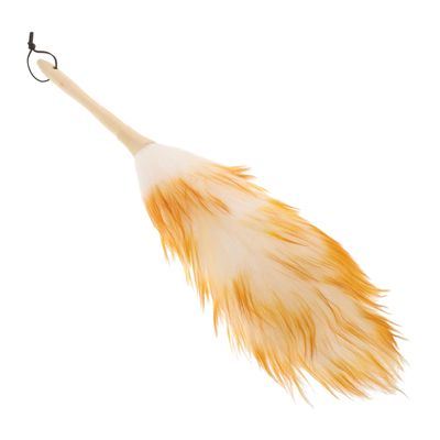 Lambswool Duster with Solid Wooden Handle, Flexible Head for Cleaning