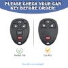 OFF WE GO for Chevrolet Key Fob Cover with Leather Keychain, Soft TPU Key Fob Case Fit for Chevy Suburban Tahoe Traverse Buick Enclave Cadillac Escalade GMC Acadia Yukon Car Key (Silver White) view 2