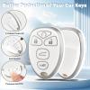 OFF WE GO for Chevrolet Key Fob Cover with Leather Keychain, Soft TPU Key Fob Case Fit for Chevy Suburban Tahoe Traverse Buick Enclave Cadillac Escalade GMC Acadia Yukon Car Key (Silver White) view 3