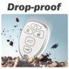 OFF WE GO for Chevrolet Key Fob Cover with Leather Keychain, Soft TPU Key Fob Case Fit for Chevy Suburban Tahoe Traverse Buick Enclave Cadillac Escalade GMC Acadia Yukon Car Key (Silver White) view 4