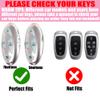 YIKECASE Key Fob Cover with Diamond Keychain Car Key Holder Case Compatible with Hyundai loniq 6 Grandeur GN7 KONA 2023 2024 Smart Remote Key Protector, 5/7 Buttons (Black-Heart) view 2