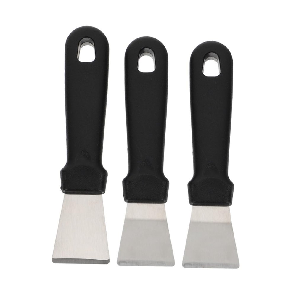 HAKIDZEL 3pcs Stainless Steel Fridge Ice Scrapers Set Kitchen Deicing Tools for Refrigerator Sturdy Ice Shovels Ergonomic Handle for Home Use