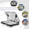RV Roof Maintenance Kits,RV Caravan Car Roof Window Skylight w/ LED, RV Skylights Roof Window Vent,Hatch Motorhome Camper Roof Vent with Nets & Sunshade,80x50cm view 2