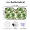 BLDKORUER Green Palm Car Windshield Sun Shade Palm Leaves Front Window Shades Windhsield Sunshade Cover Sun Visor Shield Block Automotive Interior Portector Blocks UV Rays for Car view 2