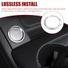Shakas Start Button Cover, Engine One-button Start-stop Decorative Parts with Ring, Self-adhesive Anti-rust Protection Ignition Button Protective Cover, for Most Cars Interior Accessories (Silver) view 4