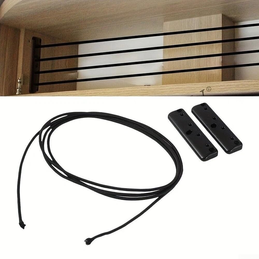 RV Cabinet Rope Fence, Anti Drop Cargo Net Car Organizer, Anti Fall Storage for Vehicles, Protection System for Camper Trailer Interior, 7.21Ft