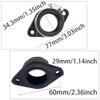 Riloer Carburetor Intake Manifold Adapter, Compatible with Mikuni VM24 OKO KOSO KEIHIN PWK 21/24/26/28/30mm(0.83/0.95/1.02/1.1/1.18 in) PE28/30 Carburetor, Black, 1 pc view 3