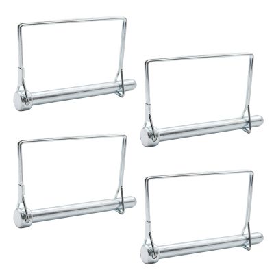 Adyoney 10Pcs 10mmx100mm Trailer Coupler Pins, 2/5" x 4" Square Wire Lock Shaft Locking Pins, Heavy-Duty Towing Hitch Pin, PTO Trailer Hitch Locking Pin for Farm, Lawn, Garden