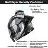 Flip Up Bluetooth Motorcycle Helmet, DOT Approved Dual Anti-Fog Sun Visors Modular Cool Racing Crash Helmet, Multiple Vents Motorbike Built-in Dual Speakers for Adults Men Women(K,L(59-60 CM)) view 2