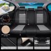 Car Seat Covers Full Set Fit for Nissan Altima 2000-2026, Black&Gray view 4
