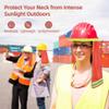 24 Ct Safety Helmet Neck Shields With Mesh Backing, High-Visibility Hard Hat Sun Covers, Helmet Accessories For Outdoor Use view 4
