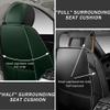3DLEATHER for Toyota Camry 2016 Seat Cover Full Set, Upgraded Nappa Leather Seat Cover, 360 Full Coverage Customized Car Seat Covers with Airbags Design (Black & Green/Luxury Style) view 2