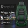 3DLEATHER for Toyota Camry 2016 Seat Cover Full Set, Upgraded Nappa Leather Seat Cover, 360 Full Coverage Customized Car Seat Covers with Airbags Design (Black & Green/Luxury Style) view 4