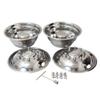 JESONN 19.5 Inch 10 Lugs 5 Hand Holes Polished Stainless Steel Wheel Simulator Full Kits for 2005-2025 Ford F450 F550 Truck (Does Not Fit RV Motorhome) view 1
