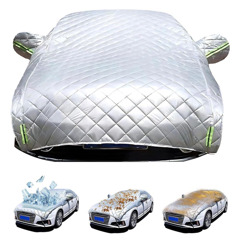 Hail Protector Car Cover for Chevrolet Cruze Sedan/Hatchback (2009-Present), Outdoor Waterproof Padded Anti-Hail Half Car Covers, 5 Layers Thickened Hail Blanket