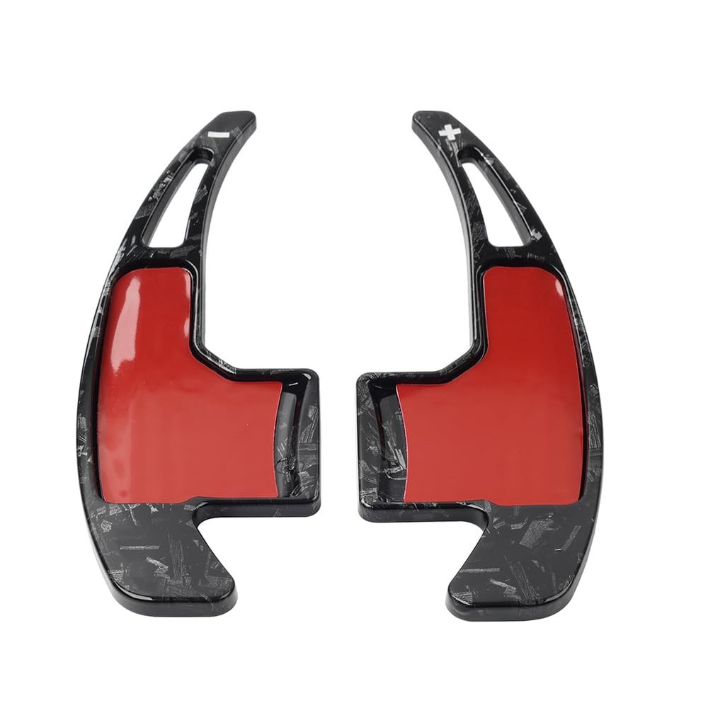 Bacar 1 Pair Paddle Shifter Extension Accessory ABS Forged Pattern for Ford Mustang with Automatic Transmission (GT, EcoBoost, V6V6 & Shelby) 2015-2023