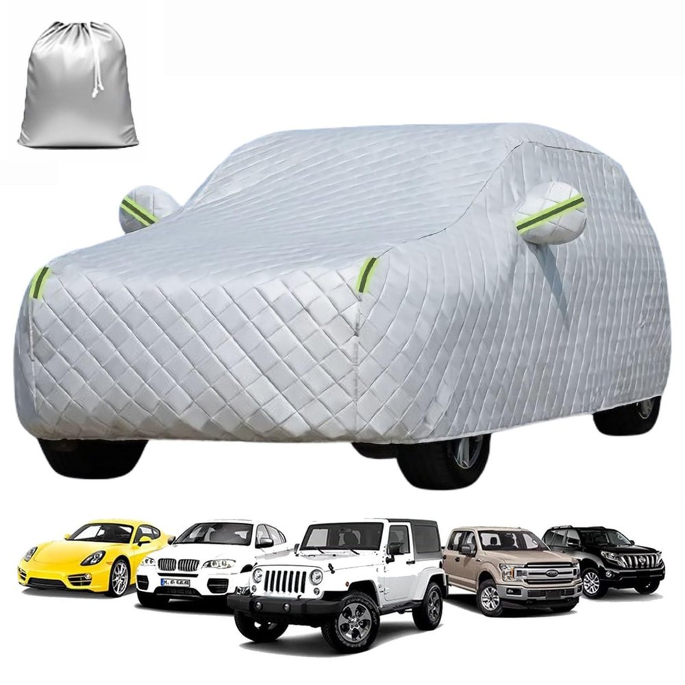 Full Anti-Hail Car Cover Outdoor for VW Karmann GHIA Car Hail Cover Protector Breathable Thickened Waterproof Rain Snow Sun UV Protection Covers(Silver-DT,104)