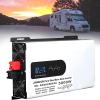 5000W Pure Sine Wave Power Inverter-DC 12V/24V/48V/60V/72V to 110V/220V AC Converter,Inversor Solar Hibrido with LCD Display,Fast Car Charger Adapters,Car Plugs Adapters Outlet for Laptop,220V-72V view 1