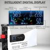 5000W Pure Sine Wave Power Inverter-DC 12V/24V/48V/60V/72V to 110V/220V AC Converter,Inversor Solar Hibrido with LCD Display,Fast Car Charger Adapters,Car Plugs Adapters Outlet for Laptop,220V-72V view 3