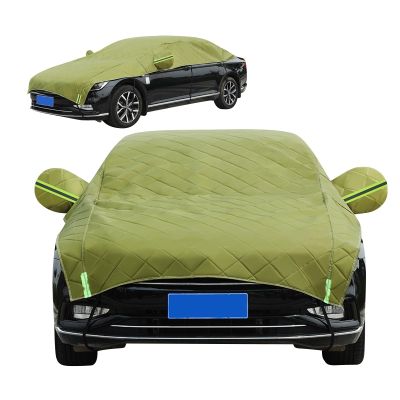 Car Cover for Hail Custom Fit for Fiat 500(2010-2024), Thickened Hailproof Half Car Cover, Rain, Sun, Hail and Collision Protection, Upgraded Protection