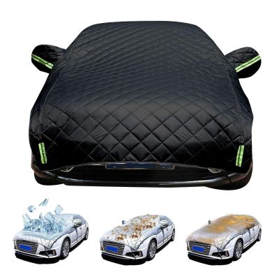 Car Cover Hail Protector for Daihatsu Copen (2004-2012), Outdoor Waterproof 5-Layer Padded Anti-Hail Half Car Covers, Thickened Hail Blanket Scratchproof Sun-Resistant