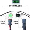 Leads Deutsch Outputs DT, Y Shape 2 Pin DTM Female for Fog Work Light Retrofit Work Chandelier Light Retrofit Connectors Wiring Harness (2 in 1, 1) view 3