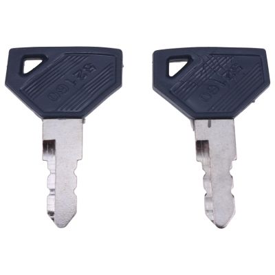 FridayParts Replacement 2PCS Ignition Key 198360-52160 LVA803606 Compatible for Yanmar EX450 EX2900 for John Deere Tractor 2210 2305 2320 2520 4010 4100 4110