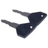 FridayParts Replacement 2PCS Ignition Key 198360-52160 LVA803606 Compatible for Yanmar EX450 EX2900 for John Deere Tractor 2210 2305 2320 2520 4010 4100 4110 view 3