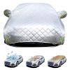 Car Cover Waterproof for Kia Stonic (2017-Present), 5 Layers Thicken Hail Protector Hail Blanket, Outdoor Half Car Covers Winter Scratchproof Sun-Resistant view 1