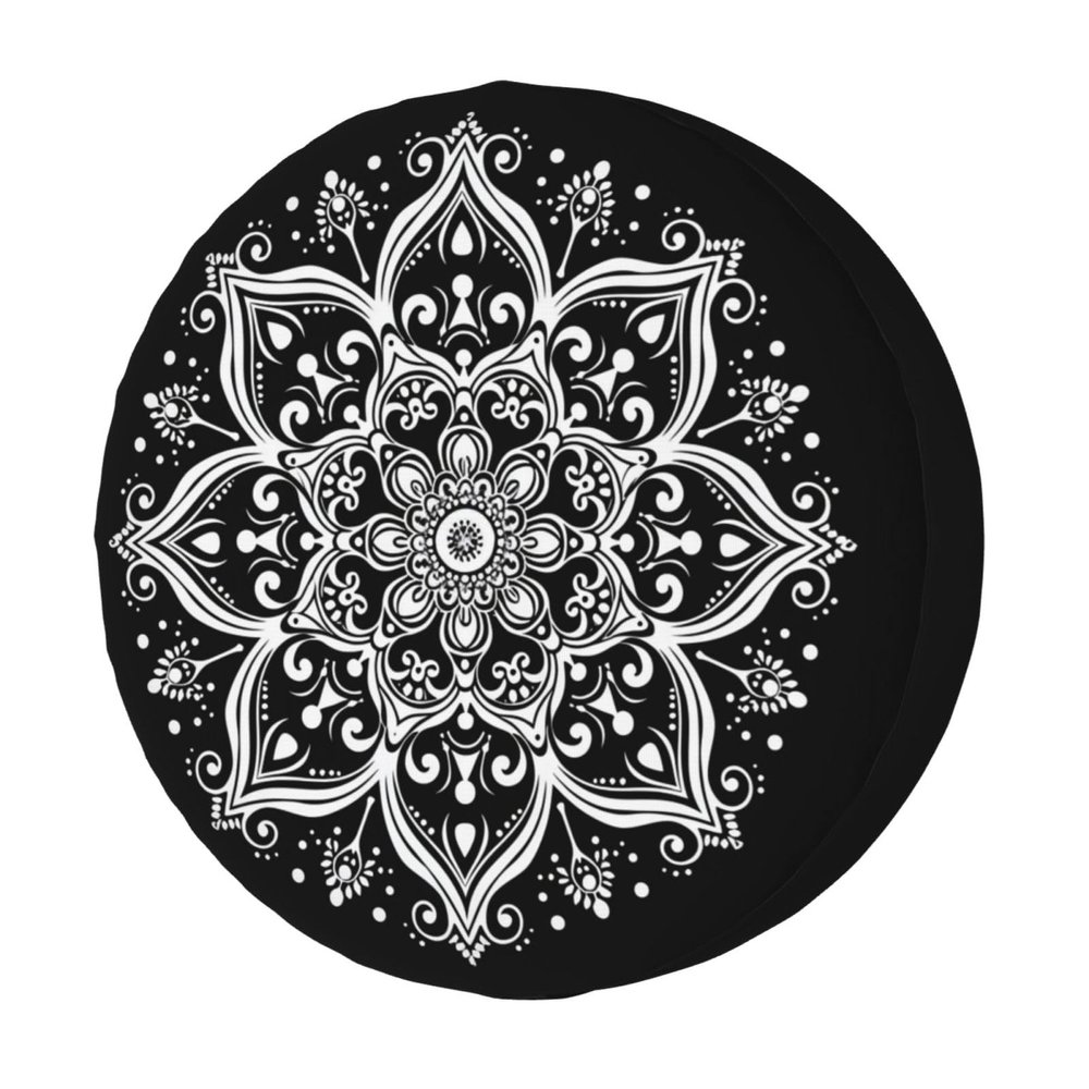 Foruidea Bohemian Indian Mandala 01 Spare Tire Cover Dust-Proof Wheel Tire Cover Fit Trailer, RV, SUV and Many Vehicle 15 Inch