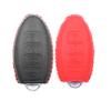 WFMJ 2Pcs Leather 4 Buttons Key Fob Case Cover for Nissan Altima 350Z Quest Sentra Infiniti EX35 FX35 FX45 G35 I35 (Black Red) view 1