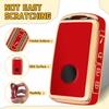 FT FUNTOR for Mazda Key Fob Cover,Compatible with Mazda 3/6/3 Hatchback/CX-5/CX-6/CX-9/CX30/CX-50/CX-70/CX-90,4 Buttons TPU Key Cover with Golden Edge (A-Red) view 4