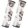 Car Seat Belt Pads 2 Pcs Soft Seat Belt Shoulder Strap Covers Pad for Adults Child Kids M Cute Raccoon view 1