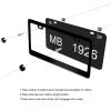 Personalized License Plate Frames, Custom License Plate Frames with Text Logo Image,Customized Aluminum Metal Car Tag Holder Funny Gifts for Women Men, 2 Holes view 3