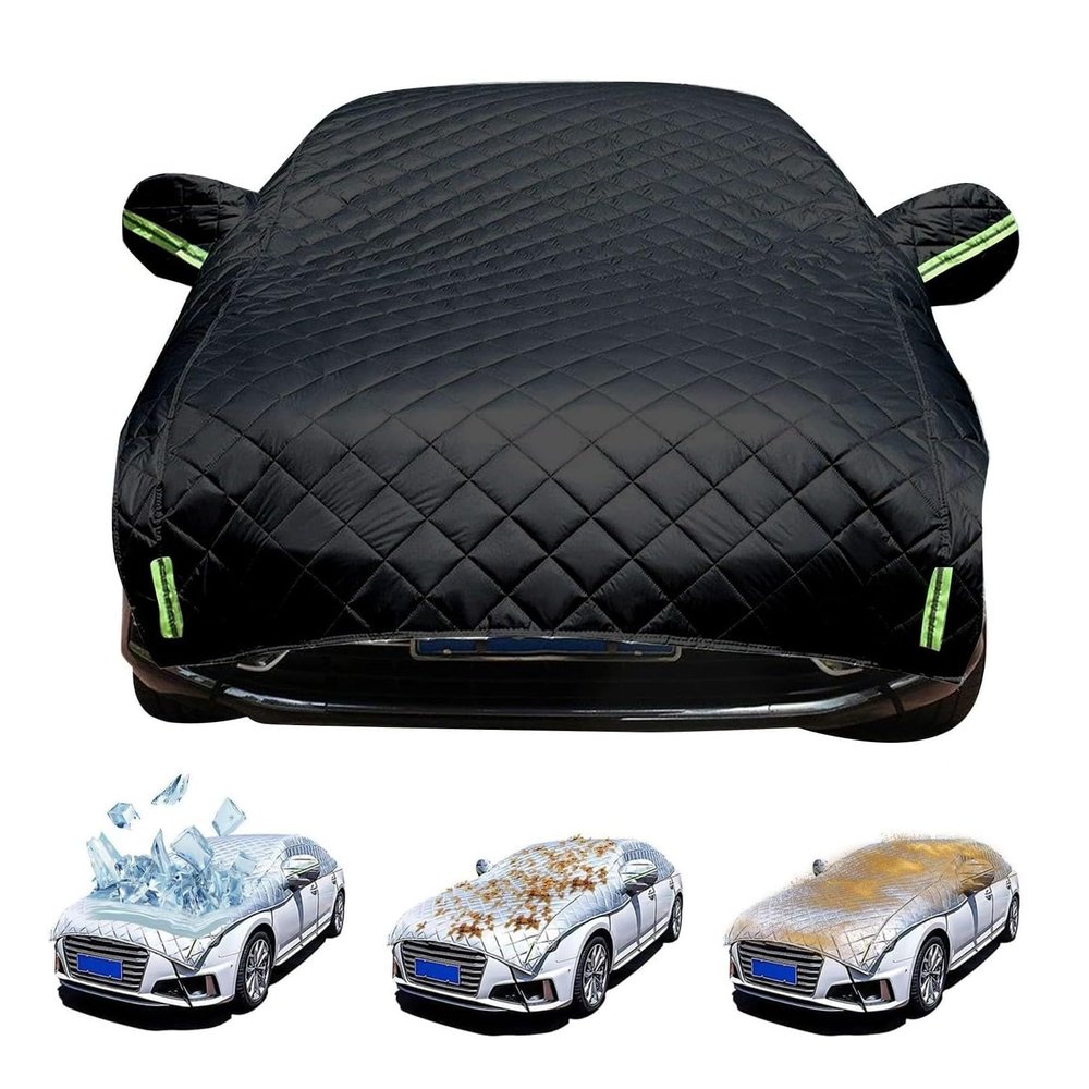 Car Cover Hail Protector for BYD Seal Design/Seal Excellence-AWD (2023-Present), Outdoor Waterproof 5-Layer Padded Anti-Hail Half Car Covers, Thickened Hail Blanket Scratchproof Sun-Resistant