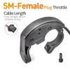 JOYSOG 3-Pin SM/WP Quick Release Electric E-Bike Thumb Throttle Cable Accelerator Control Handle Assembly (SM-Female Plug) view 2