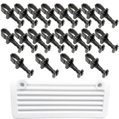 Terixe 20 Pack RV Refrigerator Vent Clips for Norcold 617772 Replacement, Quarter Turn Panel Fastener for Camper Fridge Vent, Perfect Refrigerator Parts & RV Vent Latch for Norcold