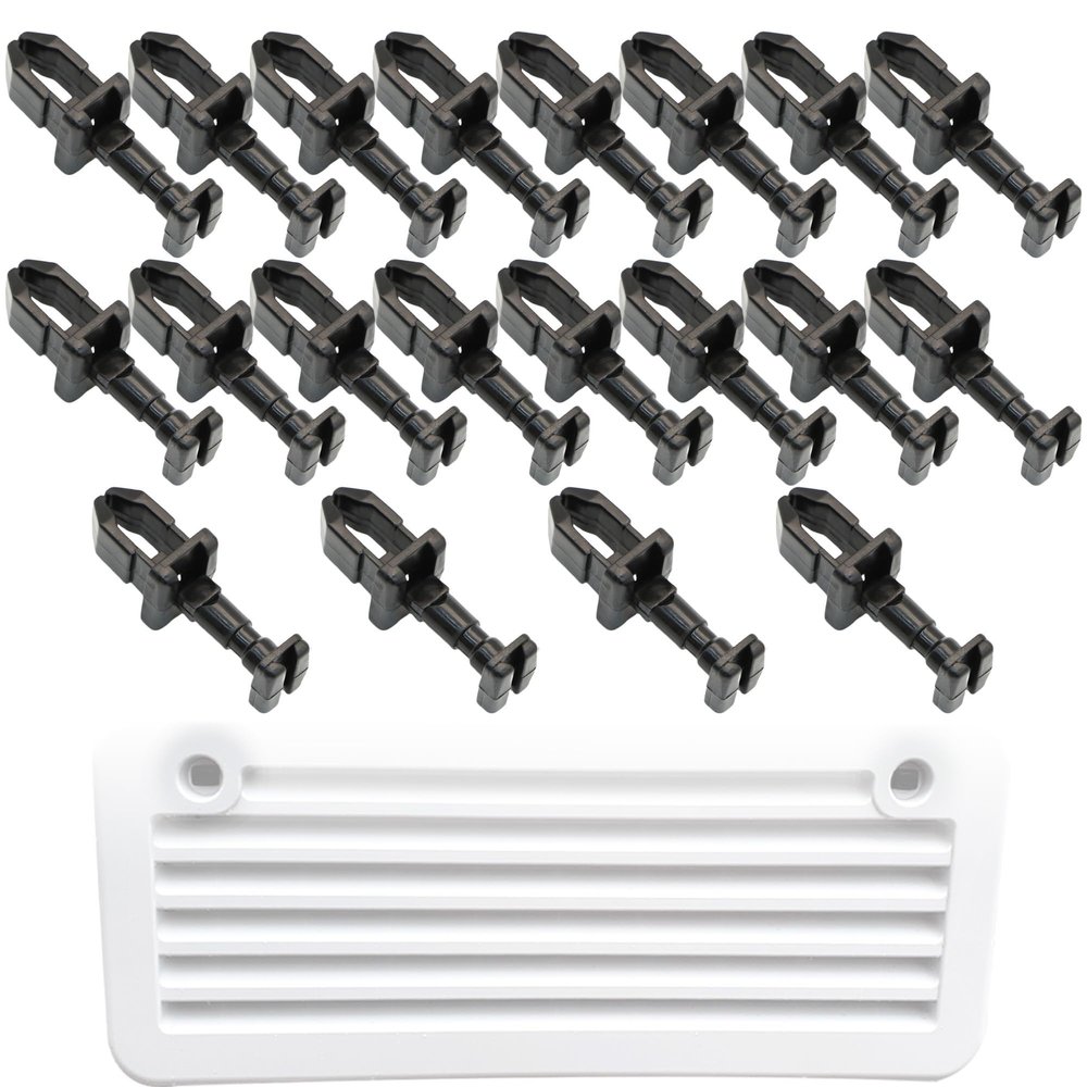 Terixe 20 Pack RV Refrigerator Vent Clips for Norcold 617772 Replacement, Quarter Turn Panel Fastener for Camper Fridge Vent, Perfect Refrigerator Parts & RV Vent Latch for Norcold