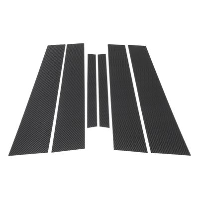 Motoforti Door Pillar Window Trim Anti Scratch Sticker Pillar Posts Cover for Ford Focus 2019-2023 Carbon Fiber Black Front Rear Left Right 6 Pcs