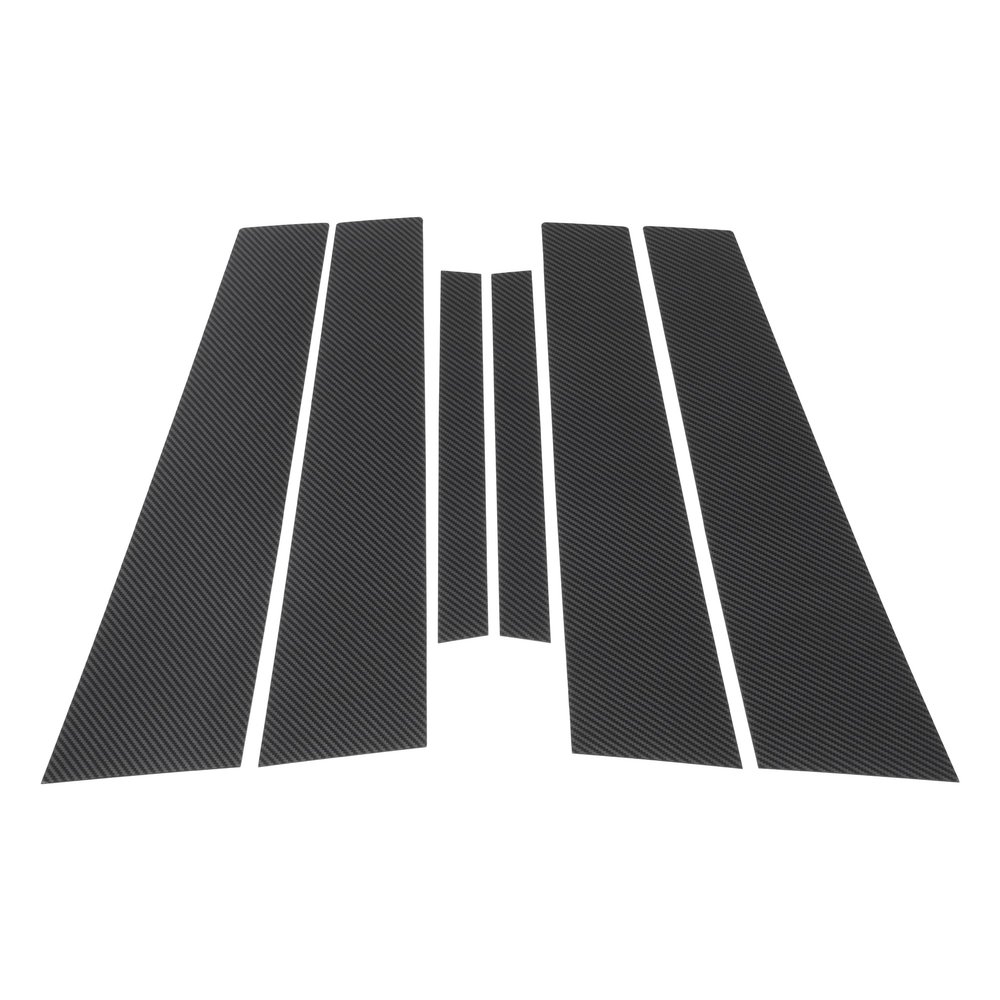 Motoforti Door Pillar Window Trim Anti Scratch Sticker Pillar Posts Cover for Ford Focus 2019-2023 Carbon Fiber Black Front Rear Left Right 6 Pcs