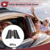 Motoforti Door Pillar Window Trim Anti Scratch Sticker Pillar Posts Cover for Ford Focus 2019-2023 Carbon Fiber Black Front Rear Left Right 6 Pcs view 2